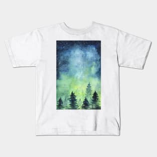 Space art. Watercolor Kids T-Shirt